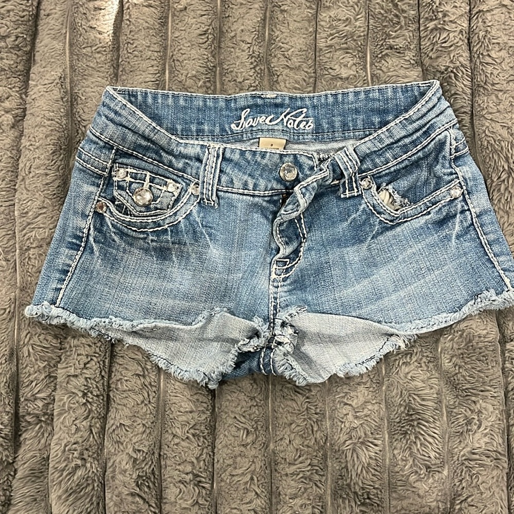 Love Notes Cutoff Denim Jean Shorts Low-Rise daisy dukes shorts size 3